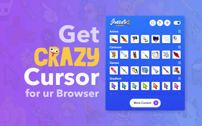 Sweezy Cursors – اكتشف آلاف المؤشرات المميزة لتخصيص الماوس